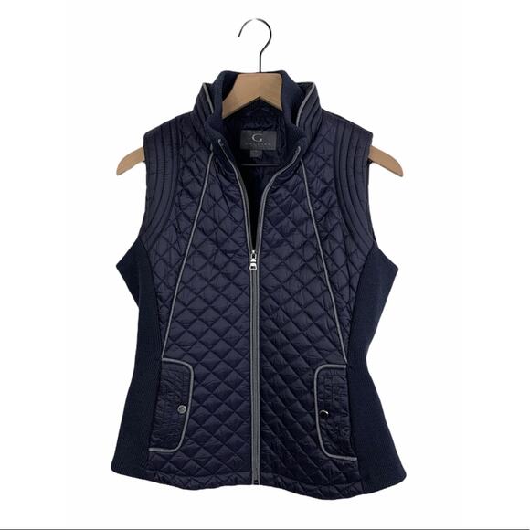 Gallery Stretch Knit Side Quilted Vest Size Small - Picture 3 of 8